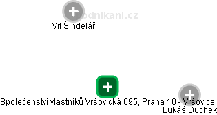 Společenství vlastníků Vršovická 695, Praha 10 - Vršovice - obrázek vizuálního zobrazení vztahů obchodního rejstříku