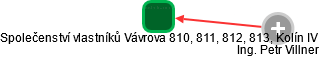 Společenství vlastníků Vávrova 810, 811, 812, 813, Kolín IV - obrázek vizuálního zobrazení vztahů obchodního rejstříku