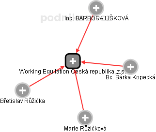 Working Equitation Česká republika, z.s. - obrázek vizuálního zobrazení vztahů obchodního rejstříku