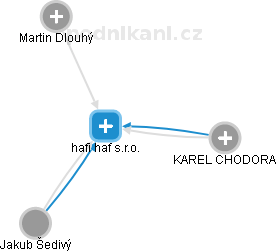 hafi haf s.r.o. - obrázek vizuálního zobrazení vztahů obchodního rejstříku