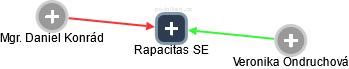 Rapacitas SE - obrázek vizuálního zobrazení vztahů obchodního rejstříku