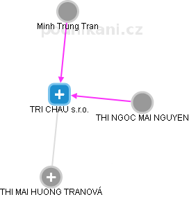 TRI CHAU s.r.o. - obrázek vizuálního zobrazení vztahů obchodního rejstříku