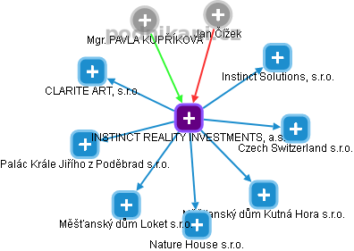 INSTINCT REALITY INVESTMENTS, a.s. - obrázek vizuálního zobrazení vztahů obchodního rejstříku