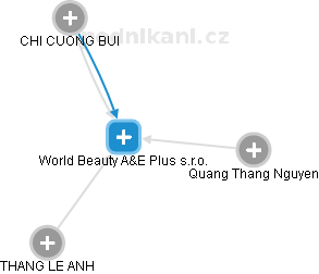 World Beauty A&E Plus s.r.o. - obrázek vizuálního zobrazení vztahů obchodního rejstříku