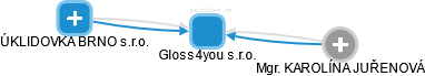 Gloss4you s.r.o. - obrázek vizuálního zobrazení vztahů obchodního rejstříku