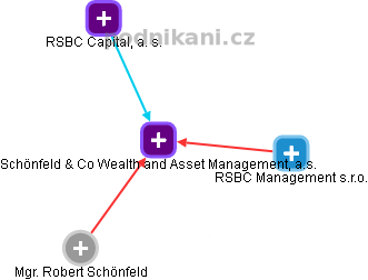 Schönfeld & Co Wealth and Asset Management, a.s. - obrázek vizuálního zobrazení vztahů obchodního rejstříku
