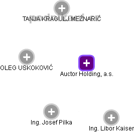 Auctor Holding, a.s. - obrázek vizuálního zobrazení vztahů obchodního rejstříku