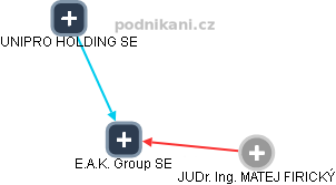 E.A.K. Group SE - obrázek vizuálního zobrazení vztahů obchodního rejstříku