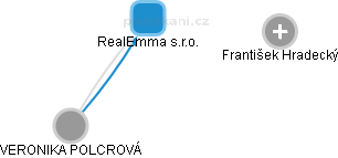 RealEmma s.r.o. - obrázek vizuálního zobrazení vztahů obchodního rejstříku