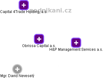 Obrissa Capital a.s. - obrázek vizuálního zobrazení vztahů obchodního rejstříku