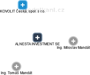ALNESTA INVESTMENT SE - obrázek vizuálního zobrazení vztahů obchodního rejstříku
