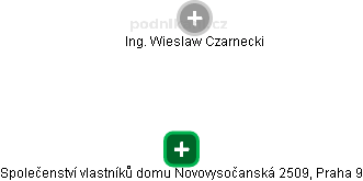 Společenství vlastníků domu Novovysočanská 2509, Praha 9 - obrázek vizuálního zobrazení vztahů obchodního rejstříku