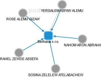 Berhane s.r.o. - obrázek vizuálního zobrazení vztahů obchodního rejstříku