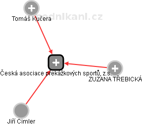 Česká asociace překážkových sportů, z.s. - obrázek vizuálního zobrazení vztahů obchodního rejstříku