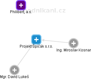 Projekt Špičák s.r.o. - obrázek vizuálního zobrazení vztahů obchodního rejstříku