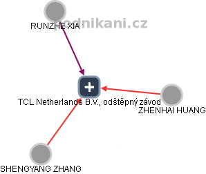TCL Netherlands B.V., odštěpný závod - obrázek vizuálního zobrazení vztahů obchodního rejstříku