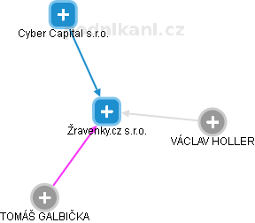 Žravenky.cz s.r.o. - obrázek vizuálního zobrazení vztahů obchodního rejstříku