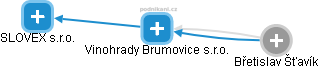 Vinohrady Brumovice s.r.o. - obrázek vizuálního zobrazení vztahů obchodního rejstříku