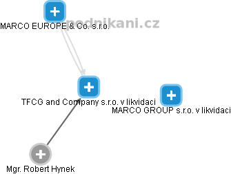TFCG and Company s.r.o. v likvidaci - obrázek vizuálního zobrazení vztahů obchodního rejstříku