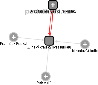 Zlínský krajský svaz futsalu - obrázek vizuálního zobrazení vztahů obchodního rejstříku