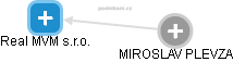 Real MVM s.r.o. - obrázek vizuálního zobrazení vztahů obchodního rejstříku