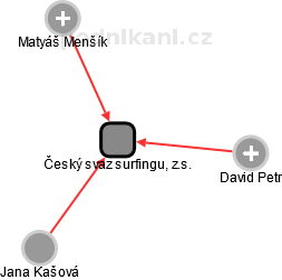 Český svaz surfingu, z.s. - obrázek vizuálního zobrazení vztahů obchodního rejstříku
