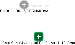 Společenství vlastníků Bartákova 11, 13, Brno - obrázek vizuálního zobrazení vztahů obchodního rejstříku