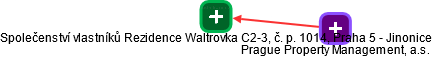 Společenství vlastníků Rezidence Waltrovka C2-3, č. p. 1014, Praha 5 - Jinonice - obrázek vizuálního zobrazení vztahů obchodního rejstříku