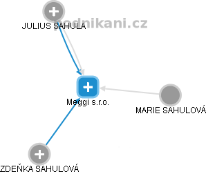 Meggi s.r.o. - obrázek vizuálního zobrazení vztahů obchodního rejstříku