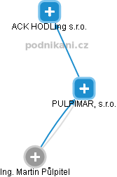 PULPIMAR, s.r.o. - obrázek vizuálního zobrazení vztahů obchodního rejstříku