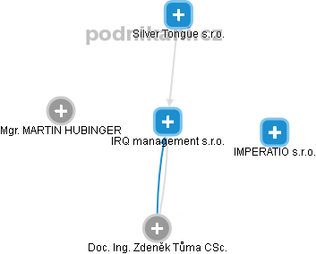 IRQ management s.r.o. - obrázek vizuálního zobrazení vztahů obchodního rejstříku