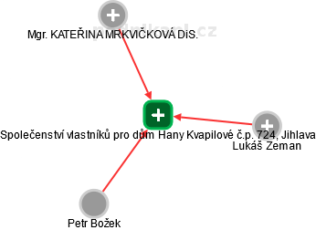 Společenství vlastníků pro dům Hany Kvapilové č.p. 724, Jihlava - obrázek vizuálního zobrazení vztahů obchodního rejstříku