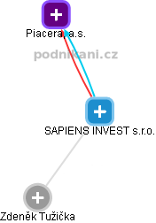 SAPIENS INVEST s.r.o. - obrázek vizuálního zobrazení vztahů obchodního rejstříku