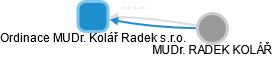 Ordinace MUDr. Kolář Radek s.r.o. - obrázek vizuálního zobrazení vztahů obchodního rejstříku