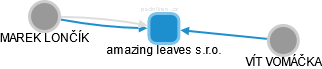 amazing leaves s.r.o. - obrázek vizuálního zobrazení vztahů obchodního rejstříku