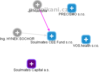 Soulmates CEE Fund s.r.o. - obrázek vizuálního zobrazení vztahů obchodního rejstříku