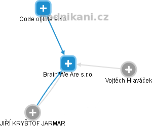 Brain We Are s.r.o. - obrázek vizuálního zobrazení vztahů obchodního rejstříku