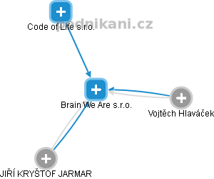 Brain We Are s.r.o. - obrázek vizuálního zobrazení vztahů obchodního rejstříku