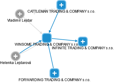 WINSOME TRADING & COMPANY s.r.o. - obrázek vizuálního zobrazení vztahů obchodního rejstříku