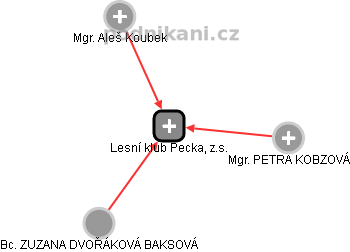 Lesní klub Pecka, z.s. - obrázek vizuálního zobrazení vztahů obchodního rejstříku