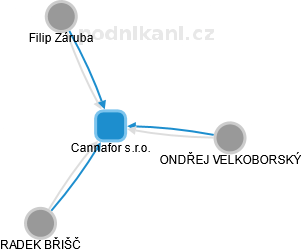 Cannafor s.r.o. - obrázek vizuálního zobrazení vztahů obchodního rejstříku