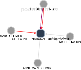 SETEC INTERNATIONAL - odštěpný závod - obrázek vizuálního zobrazení vztahů obchodního rejstříku