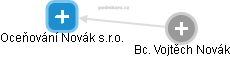Oceňování Novák s.r.o. - obrázek vizuálního zobrazení vztahů obchodního rejstříku