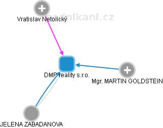 DMP reality s.r.o. - obrázek vizuálního zobrazení vztahů obchodního rejstříku
