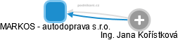 MARKOS - autodoprava s.r.o. - obrázek vizuálního zobrazení vztahů obchodního rejstříku
