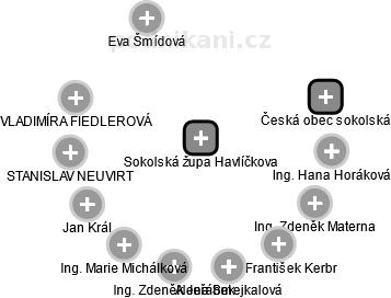 Sokolská župa Havlíčkova - obrázek vizuálního zobrazení vztahů obchodního rejstříku