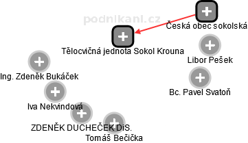 Tělocvičná jednota Sokol Krouna - obrázek vizuálního zobrazení vztahů obchodního rejstříku