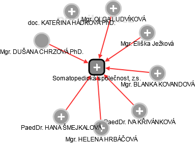Somatopedická společnost, z.s. - obrázek vizuálního zobrazení vztahů obchodního rejstříku