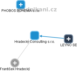 Hradecký Consulting s.r.o. - obrázek vizuálního zobrazení vztahů obchodního rejstříku