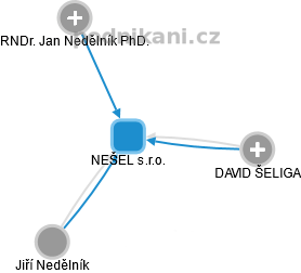 NEŠEL s.r.o. - obrázek vizuálního zobrazení vztahů obchodního rejstříku
